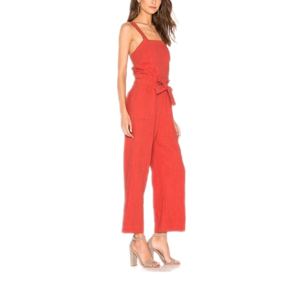 NWT SAYLOR Roxy Jumpsuit Rust Red - Picture 2 of 3